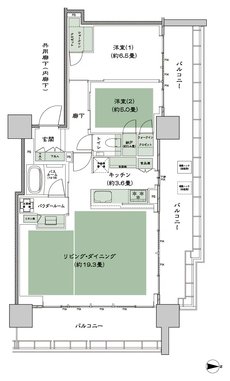 CITY TOWER THE RAINBOW 間取り M-2 type