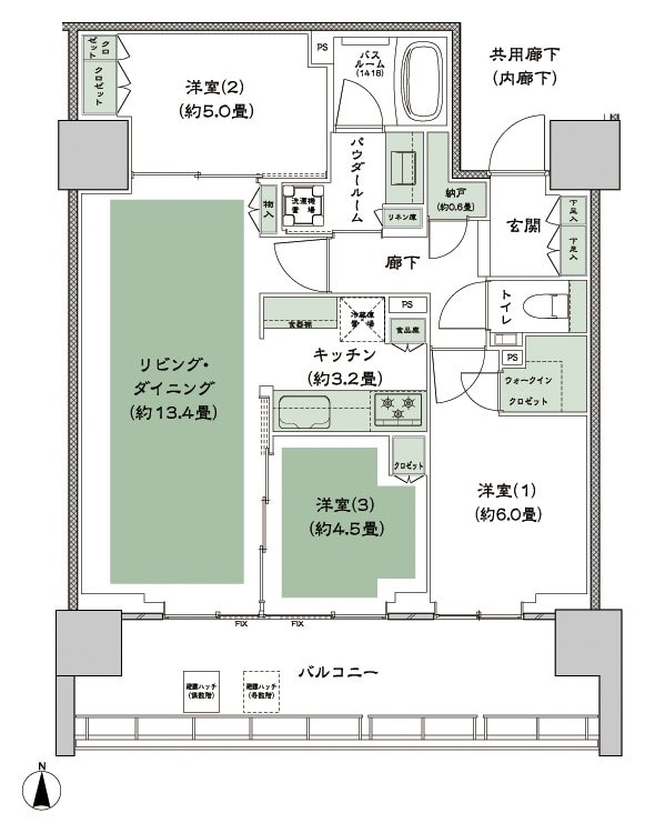 CITY TOWER THE RAINBOW 間取り B-3 type