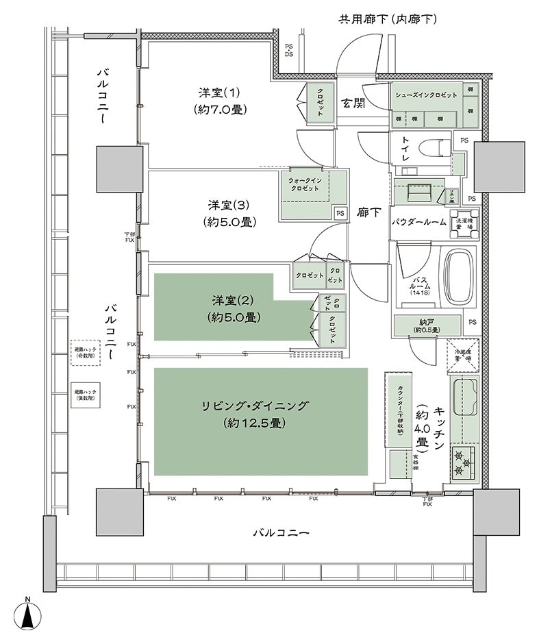 CITY TOWER THE RAINBOW 間取り A-3 type