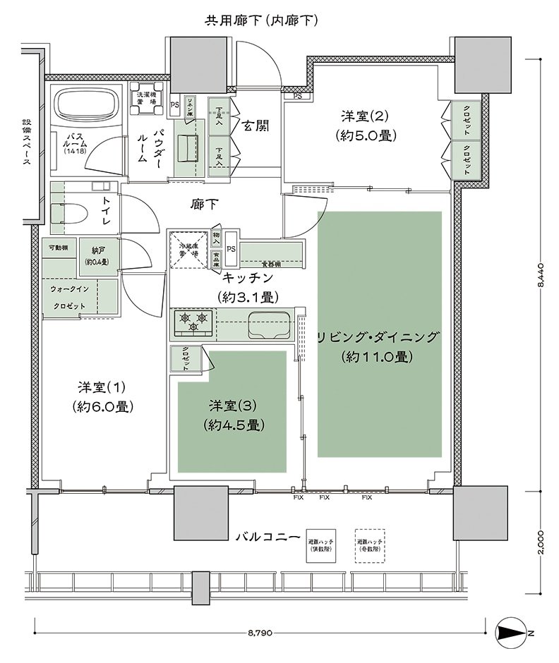 CITY TOWER THE RAINBOW 間取り K-3 type