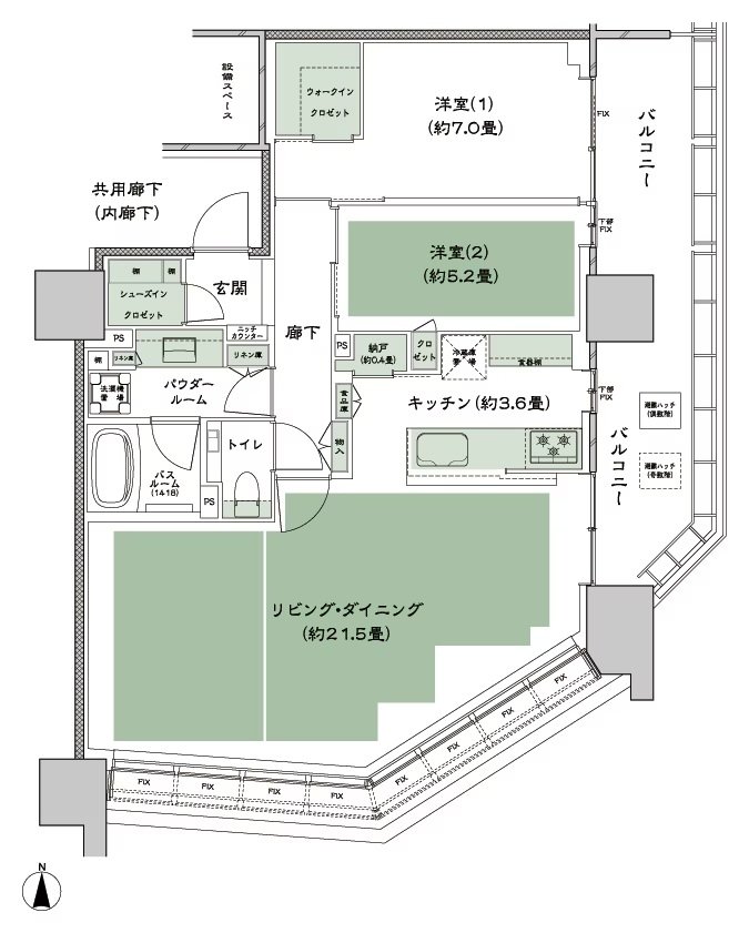 CITY TOWER THE RAINBOW 間取り C-2 type