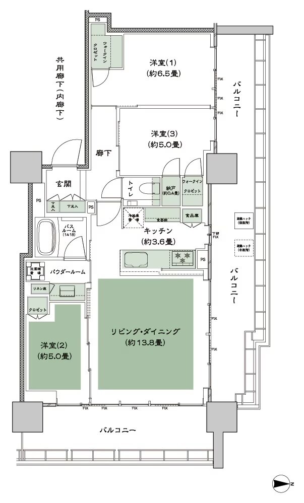 CITY TOWER THE RAINBOW 間取り M-3 type