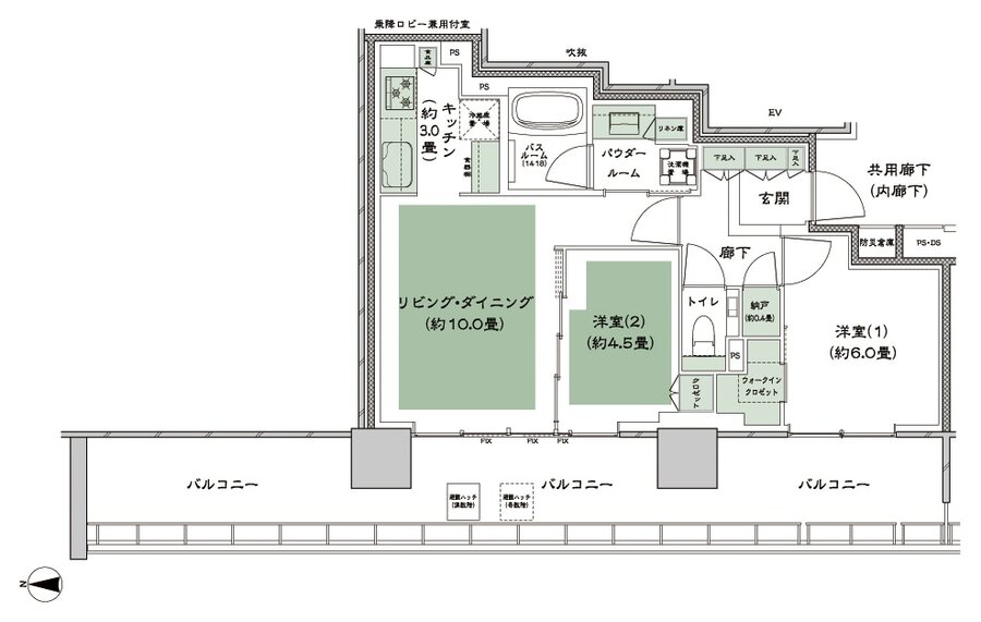 CITY TOWER THE RAINBOW 間取り J-2 type