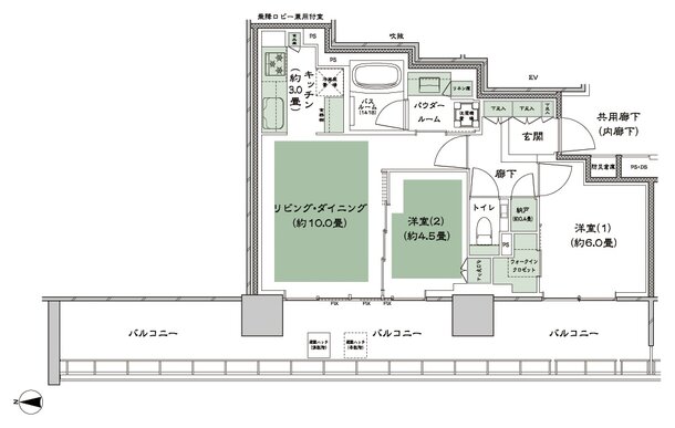 CITY TOWER THE RAINBOW 間取り J-2 type