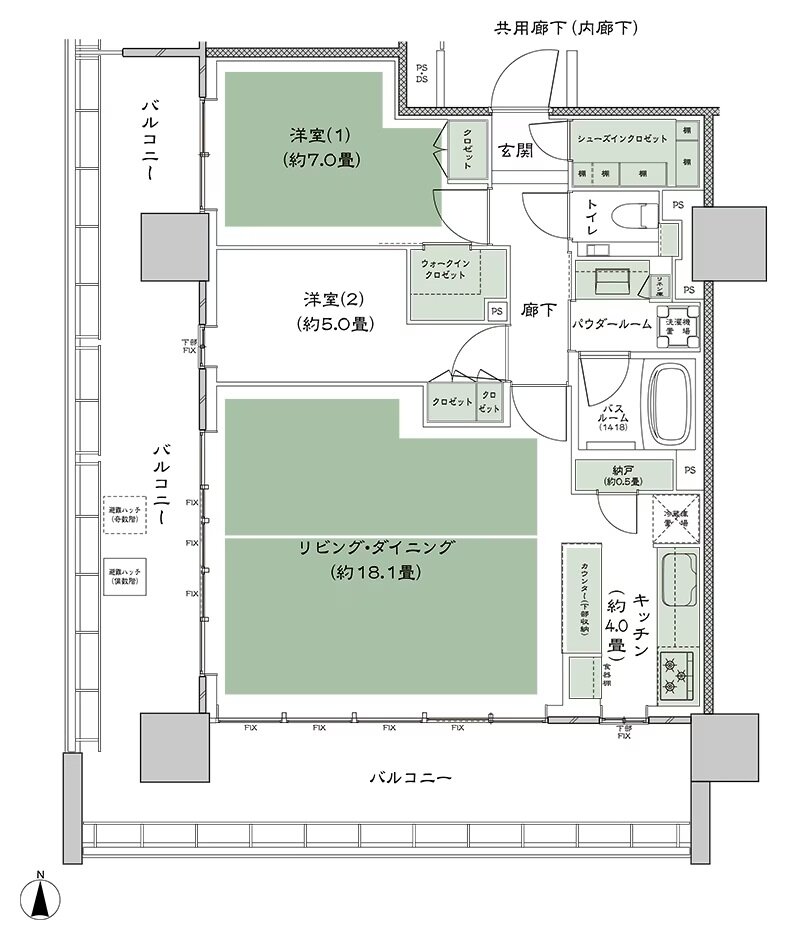 CITY TOWER THE RAINBOW 間取り A-2 type