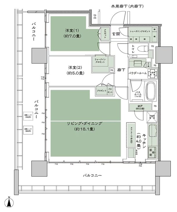CITY TOWER THE RAINBOW 間取り A-2 type