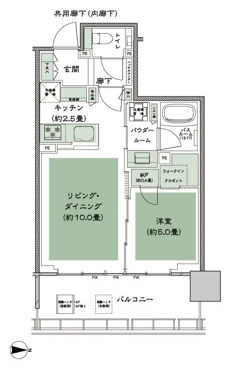 CITY TOWER THE RAINBOW 間取り F-1 type