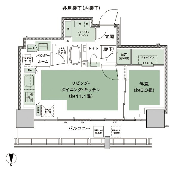 CITY TOWER THE RAINBOW 間取り H-1 type