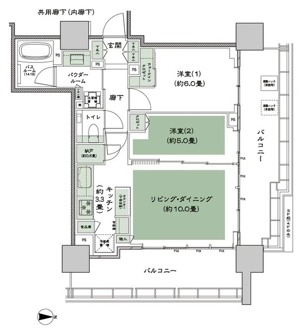 CITY TOWER THE RAINBOW 間取り G-2 type