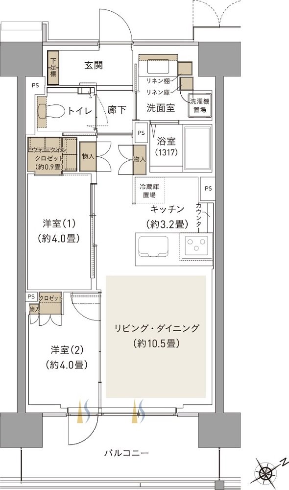 ブランシエラ海老名 間取り C2s type