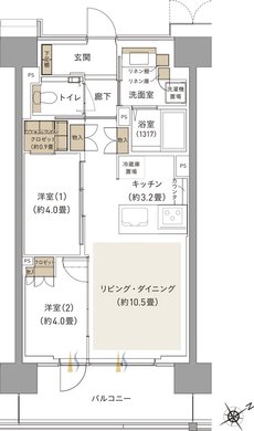 ブランシエラ海老名 間取り C2s type