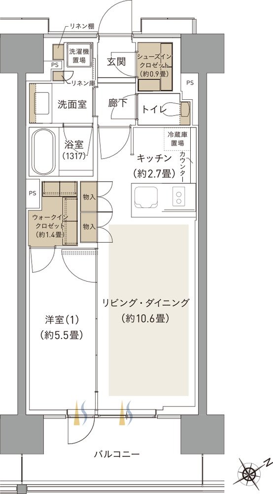 ブランシエラ海老名 間取り B type