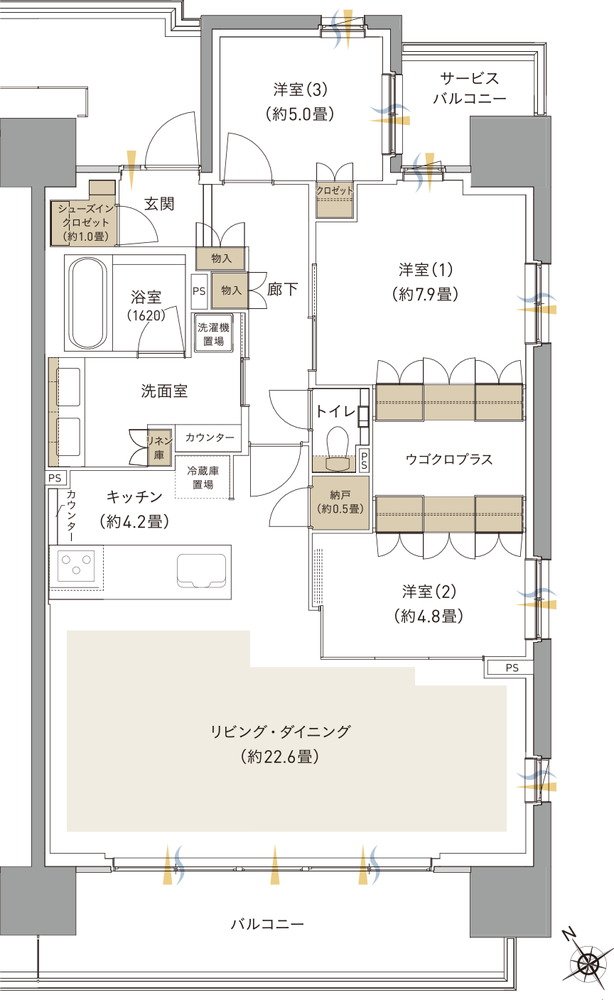 ブランシエラ海老名 間取り G type