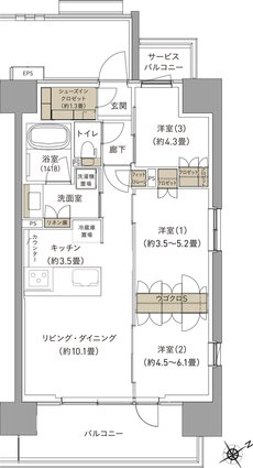 ブランシエラ海老名 間取り A type