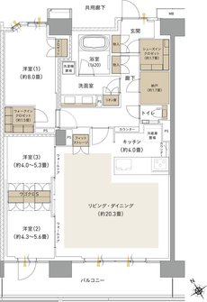 ブランシエラ海老名 間取り R type