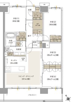 ブランシエラ海老名 間取り S type