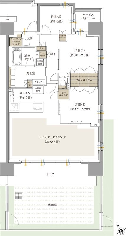 ブランシエラ海老名 間取り Gg type