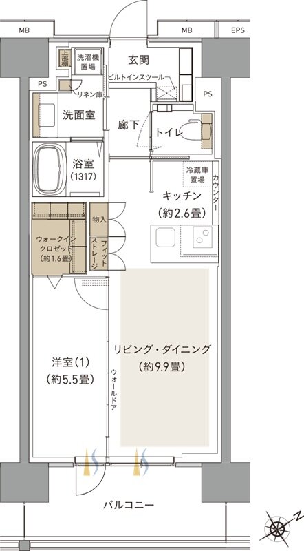 ブランシエラ海老名 間取り Bs type