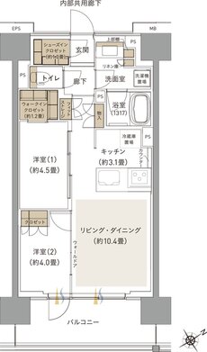 ブランシエラ海老名 間取り E2 type