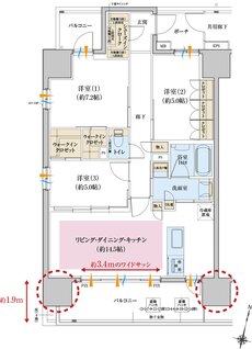 リナージュつくばみらい 間取り Dタイプ