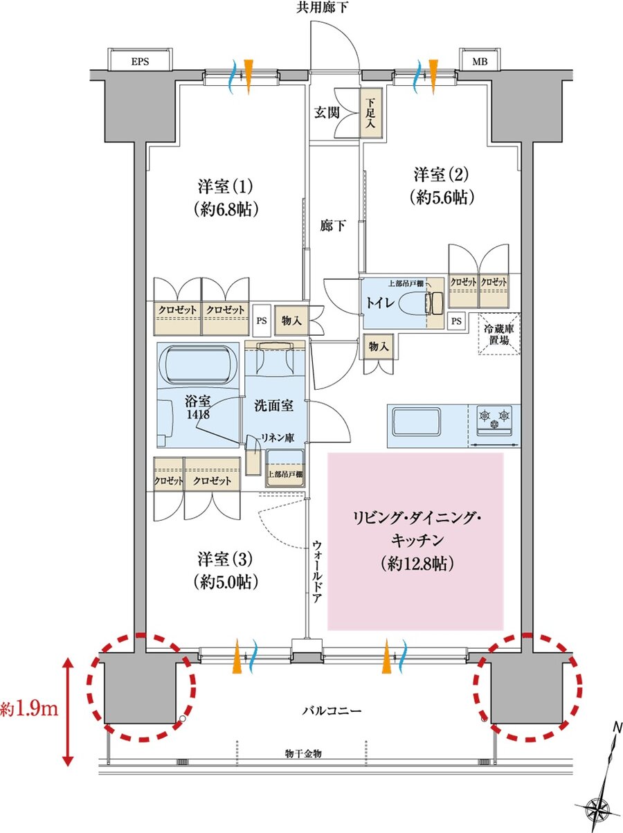 リナージュつくばみらい 間取り Cタイプ