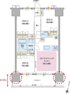 リナージュつくばみらい 間取り Cタイプ