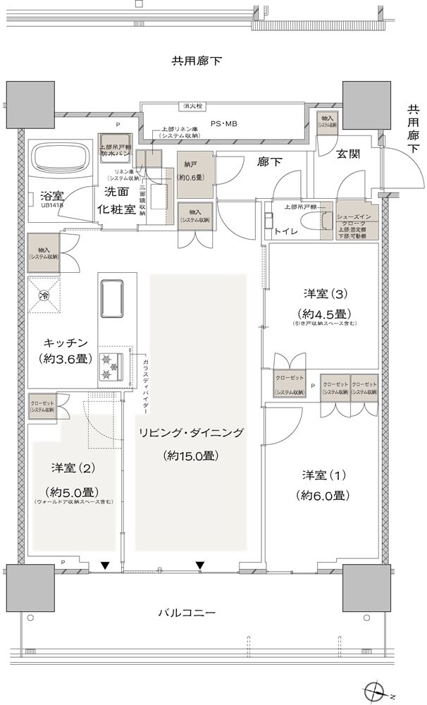 URAWA THE TOWER 間取り EG type