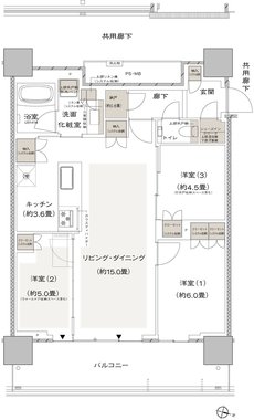 URAWA THE TOWER 間取り EG type