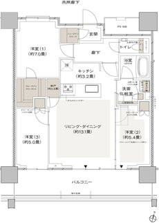 URAWA THE TOWER 間取り J type