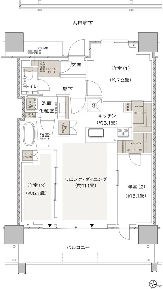 URAWA THE TOWER 間取り EE type