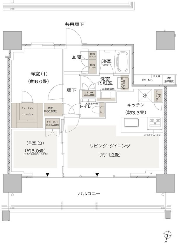 URAWA THE TOWER 間取り WN type