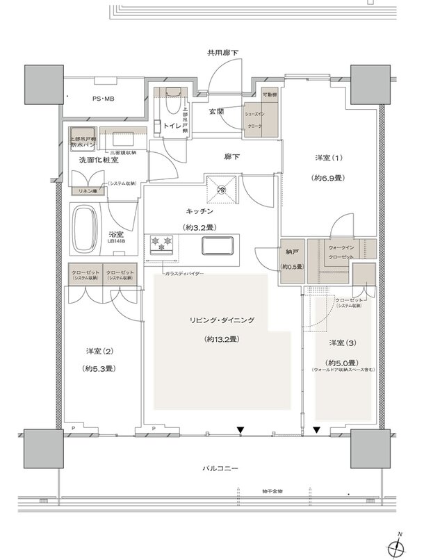 URAWA THE TOWER 間取り L type