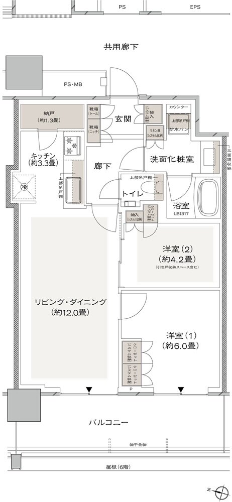 URAWA THE TOWER 間取り WP type