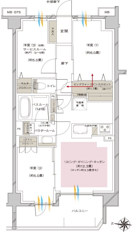 ヴェレーナ大泉学園 間取り F type