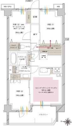 ヴェレーナ大泉学園 間取り F type