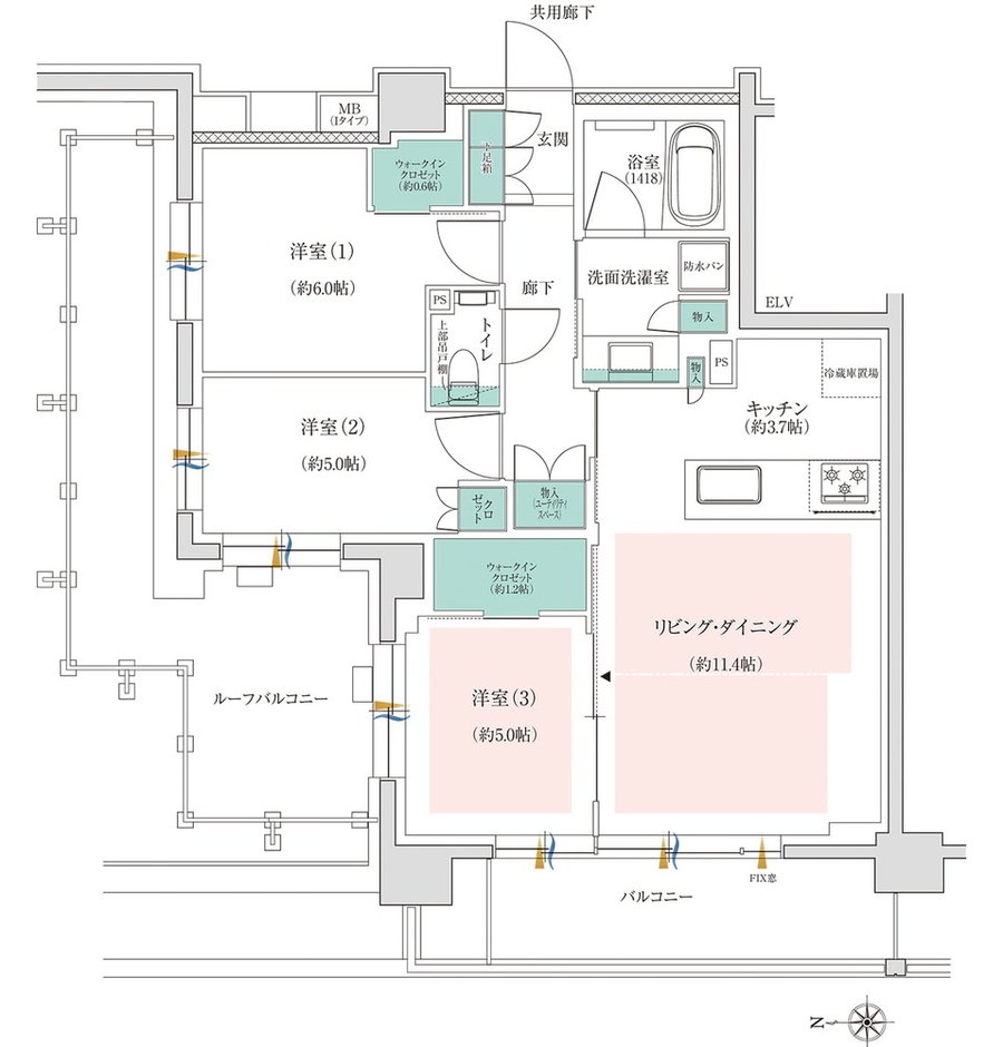 ジオ練馬富士見台 間取り Iタイプ