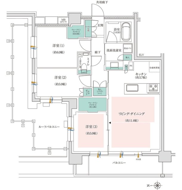 ジオ練馬富士見台 間取り Iタイプ