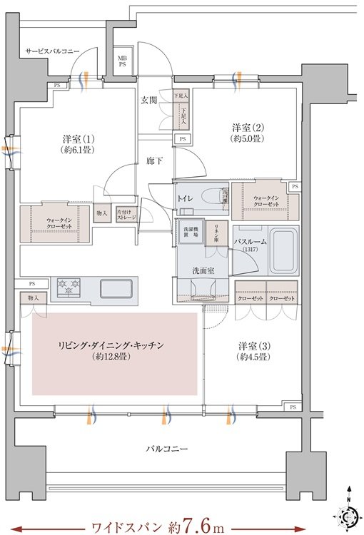クリオ川口幸町ブライトマークス 間取り Aタイプ