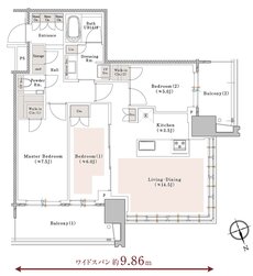 プラウドタワー池袋 間取り WJ type