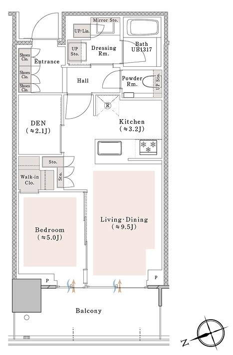 プラウドタワー池袋 間取り WM type