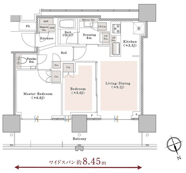 プラウドタワー池袋 間取り NA type
