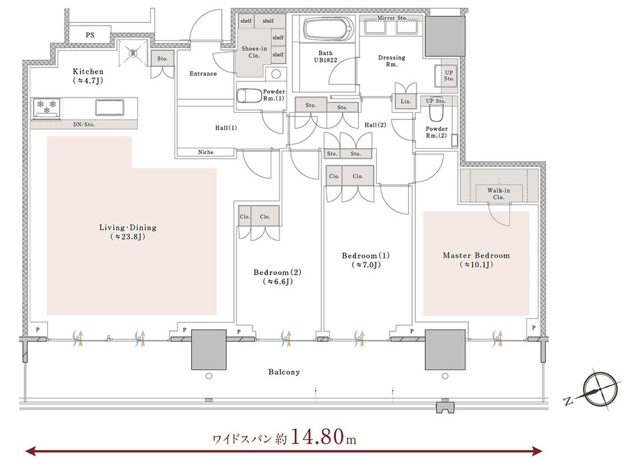 プラウドタワー池袋 間取り WV type
