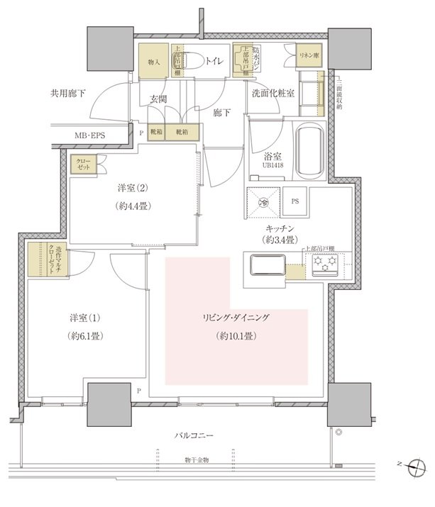 プラウドタワー郡山 間取り B type