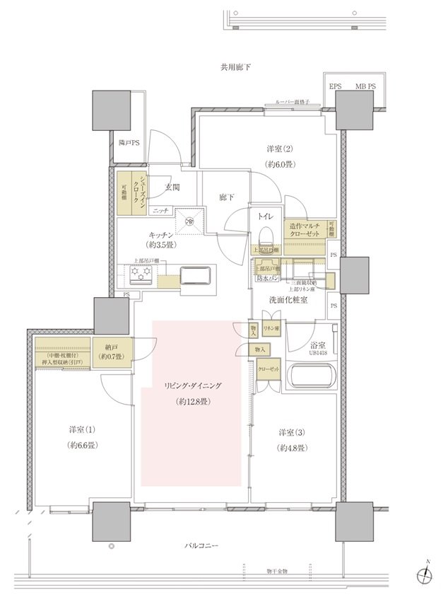 プラウドタワー郡山 間取り M type