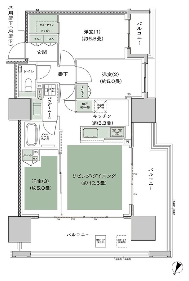 シティタワー錦糸公園 間取り A' type