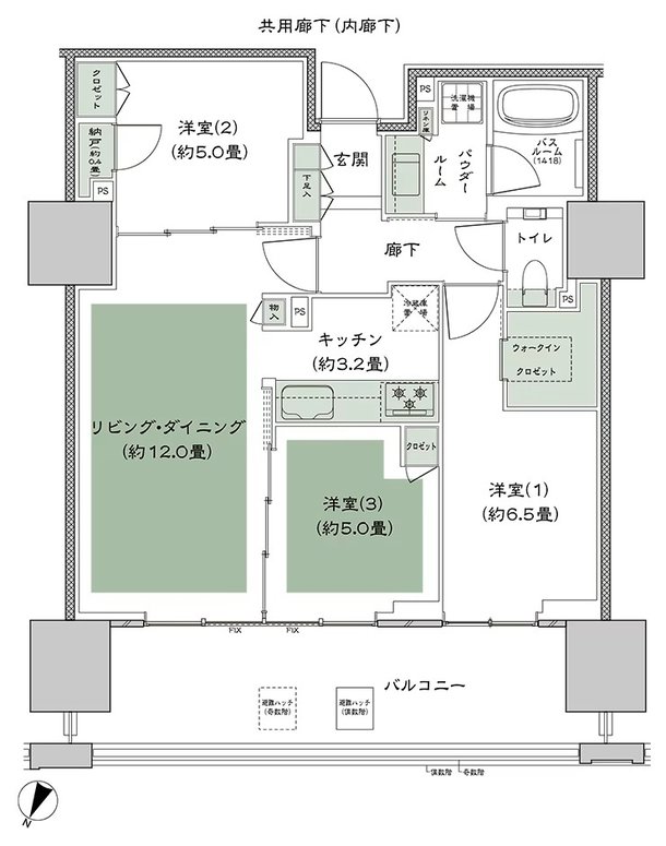 シティタワー錦糸公園 間取り B-3 type