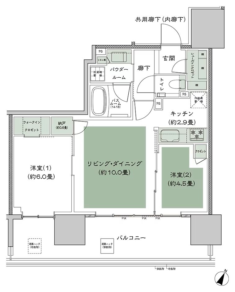 シティタワー錦糸公園 間取り D' type