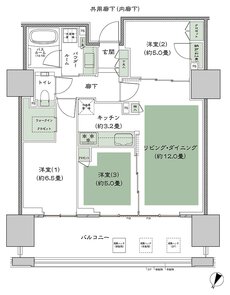 シティタワー錦糸公園 間取り B'-3 type