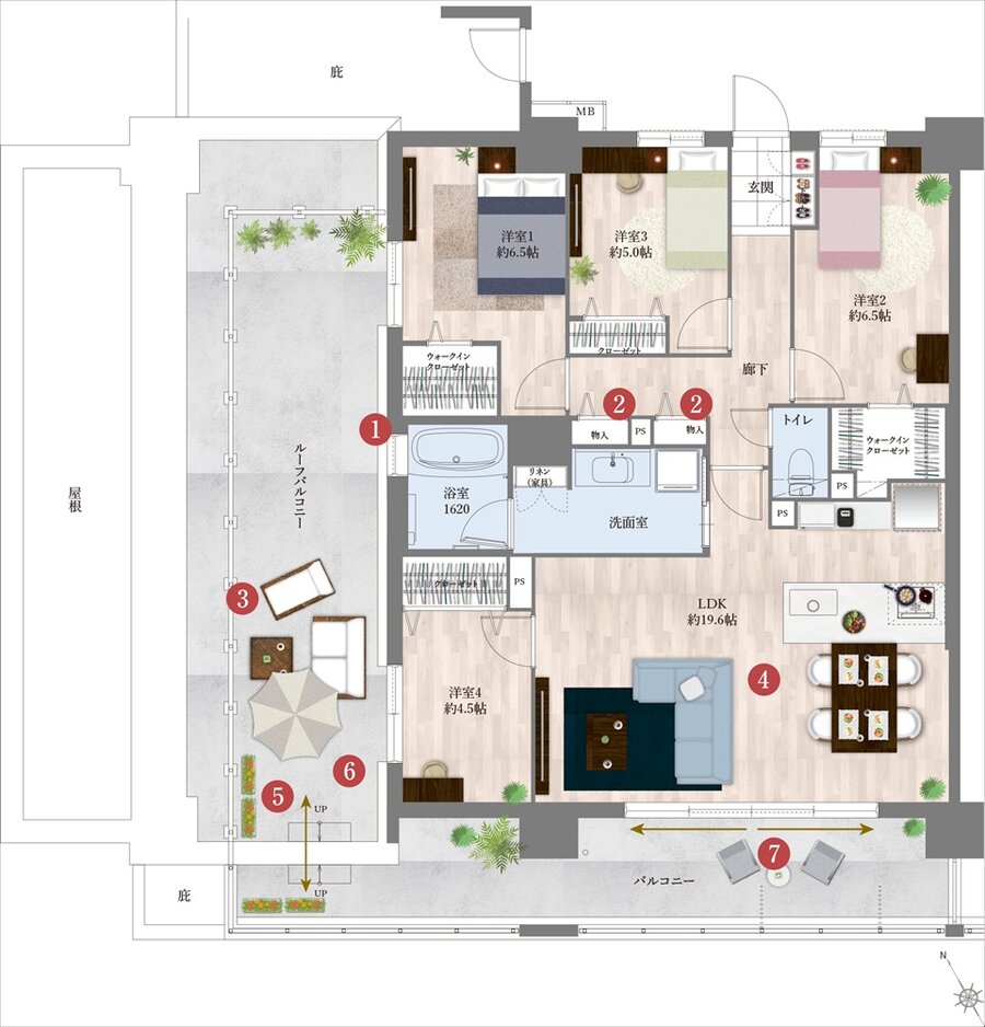 レクシア青葉東ティアード 間取り M type