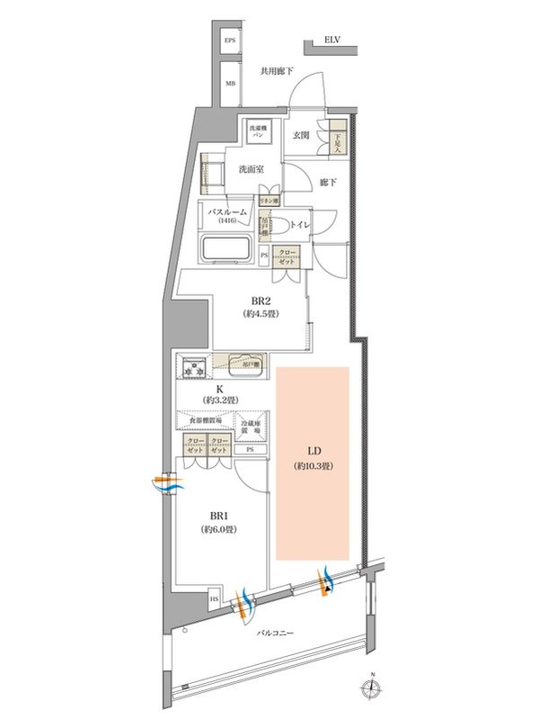 イノバス西日暮里 間取り A3タイプ